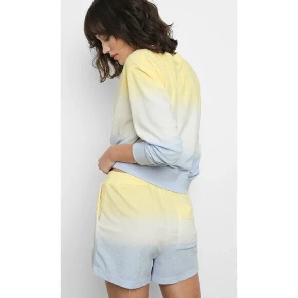 New Rails Ramona Terrycloth Sky Blue Dip Dye Pullover Sweatshirt NWT Size XS - Picture 6 of 13